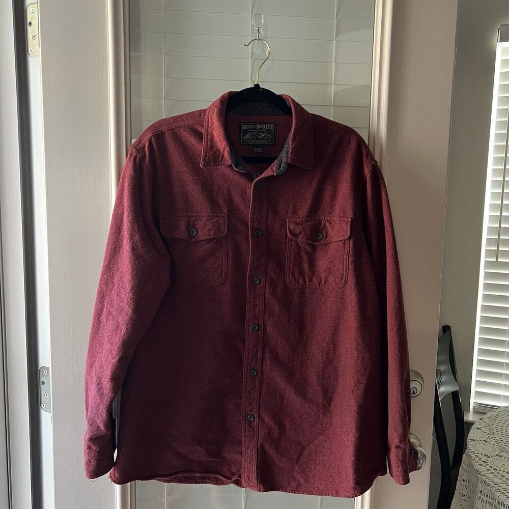 Grizzly Mountain Men’s Fleece Shacket XL Button Up‎